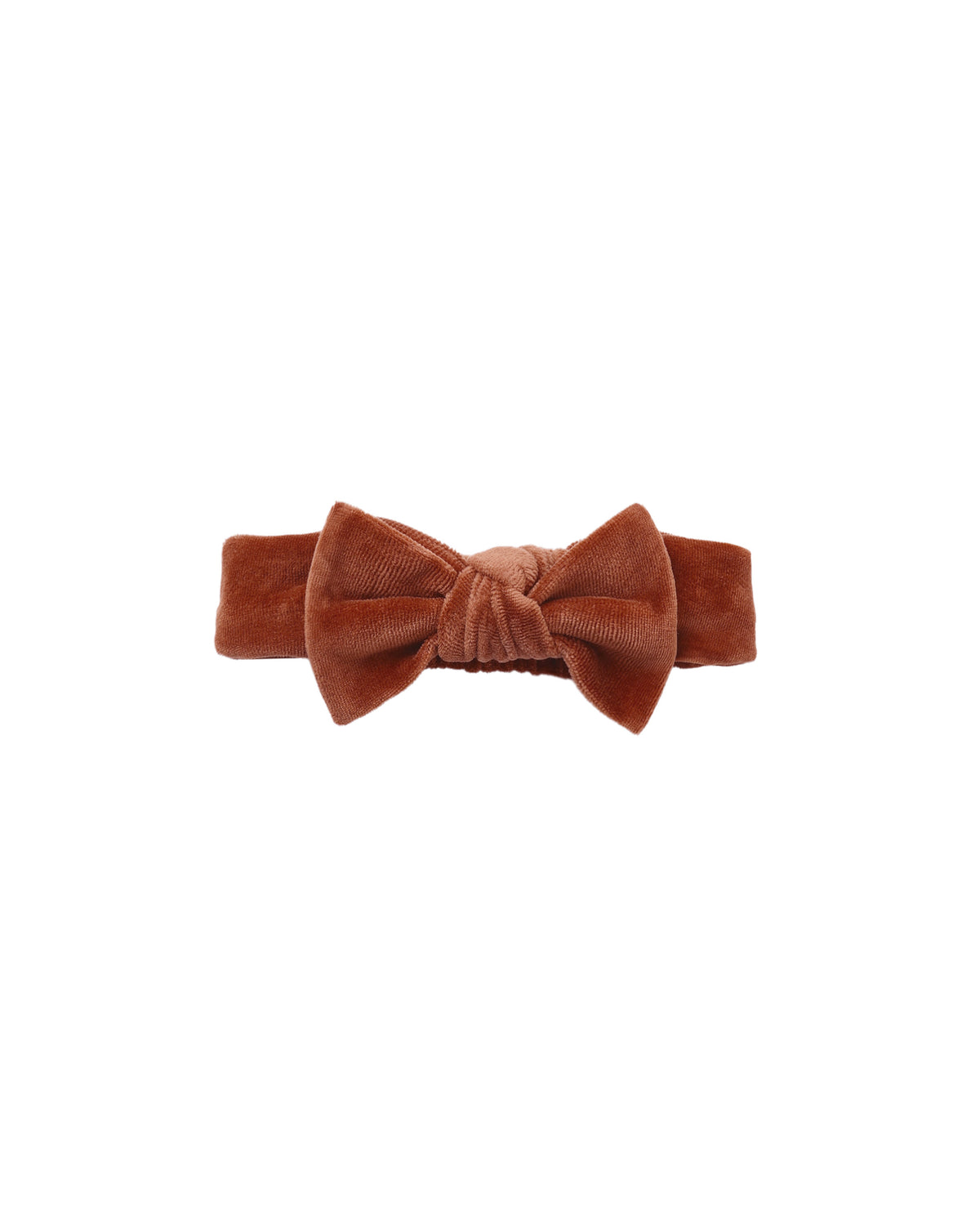 Velour Bow Headband Redwood