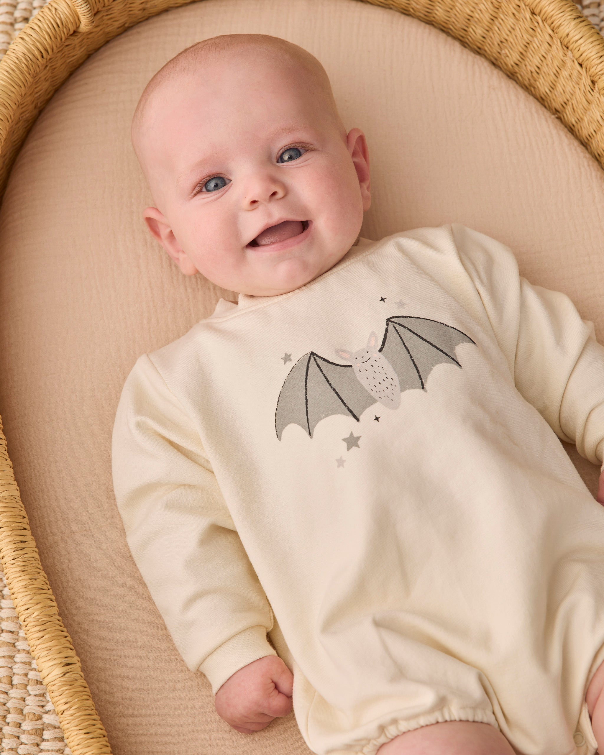 Crewneck Bubble Romper Baby Bat