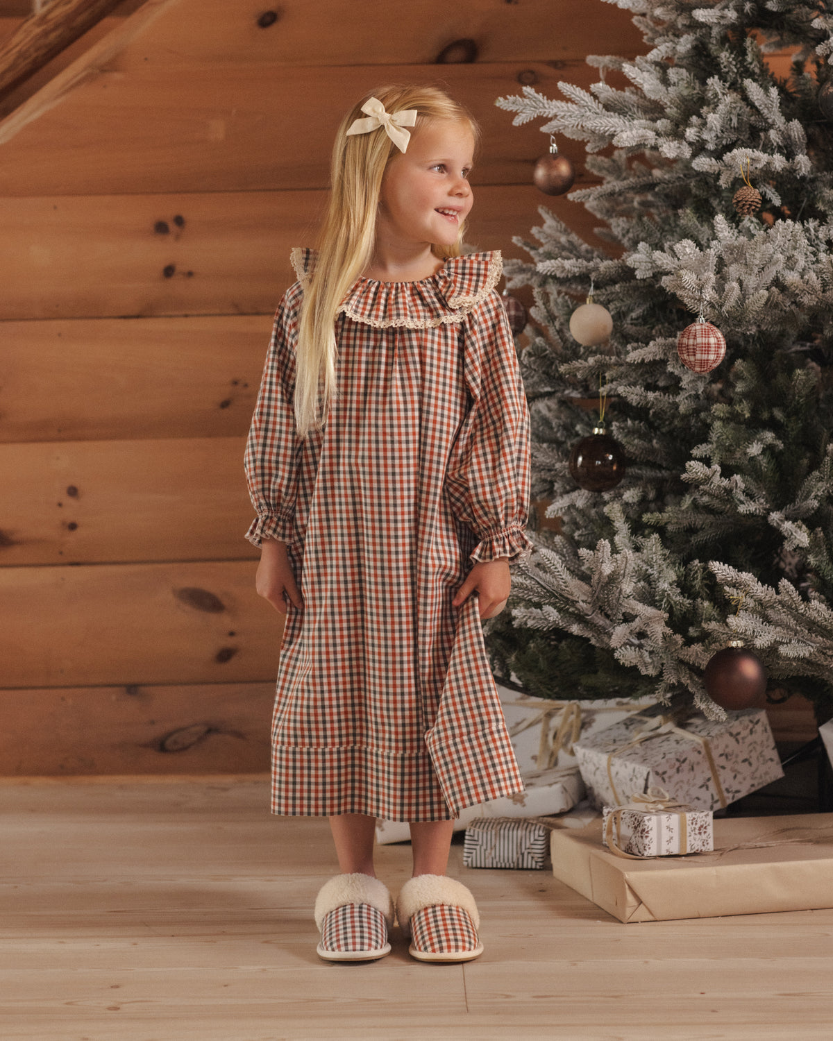 Girl's Nightgown | Holiday Gingham