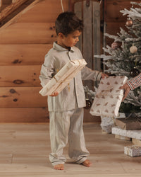 Long Sleeve Pajamas | Evergreen Stripe