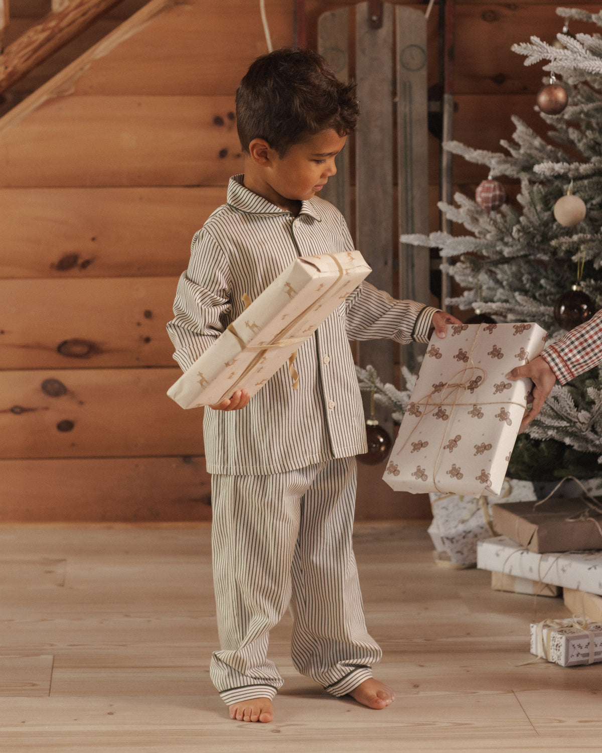 Long Sleeve Pajamas | Evergreen Stripe