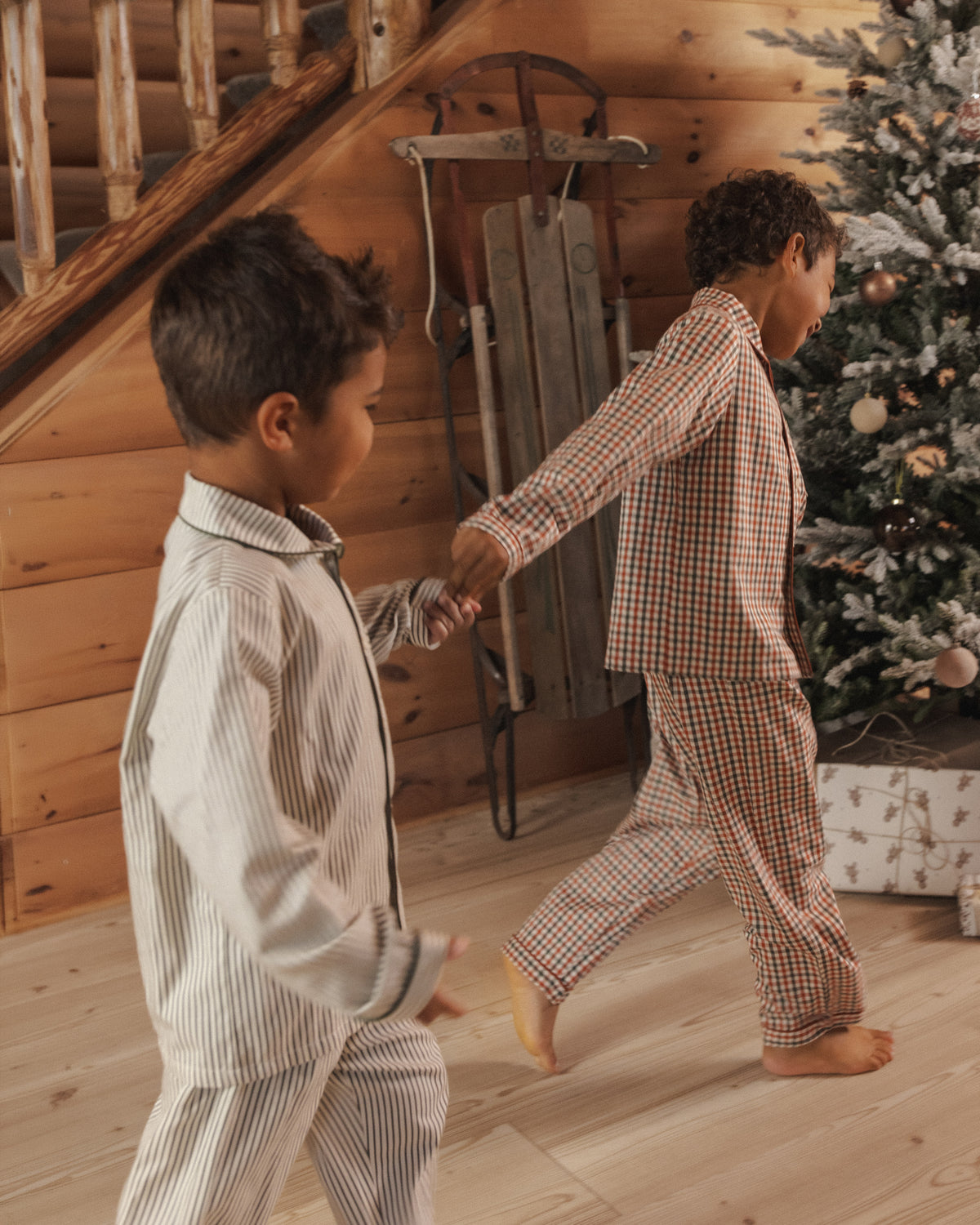 Long Sleeve Pajamas | Evergreen Stripe