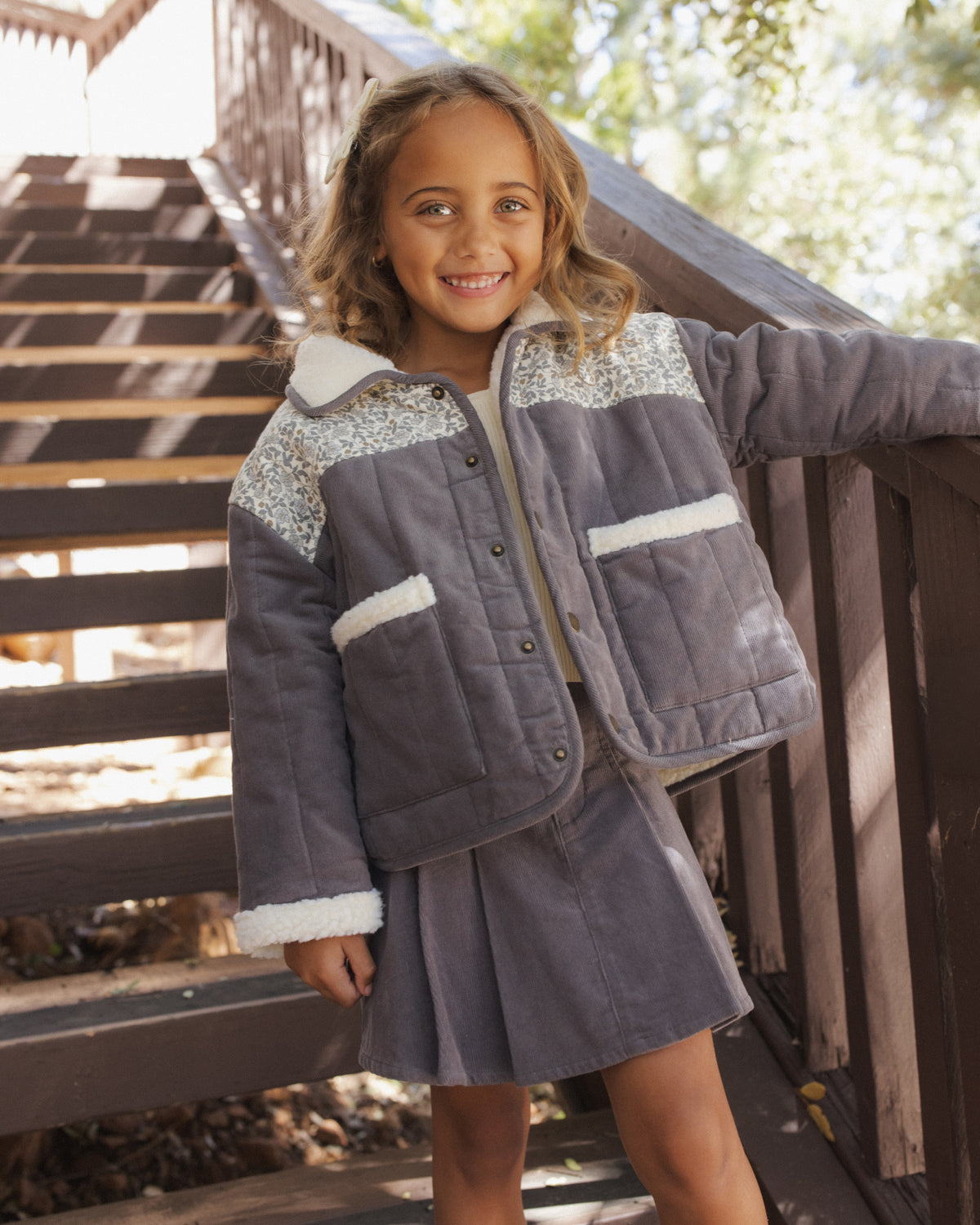 Lily Coat | Slate Floral