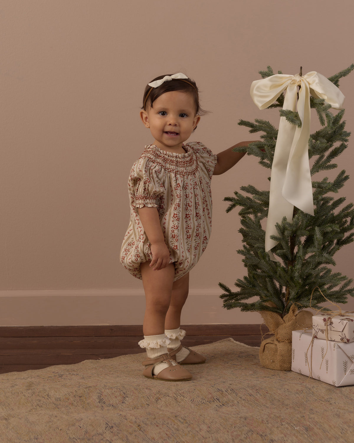 Ada Romper | Floral Stripe