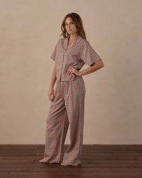Women's Woven Pajama Set - Holiday Gingham