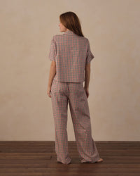 Women's Woven Pajama Set - Holiday Gingham