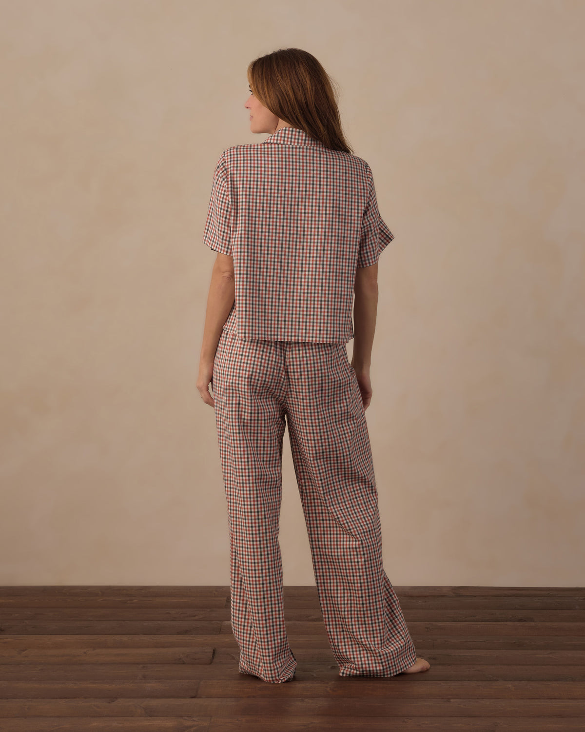 Women's Woven Pajama Set - Holiday Gingham