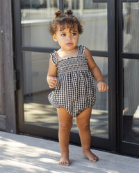 Julia Romper || Black Check