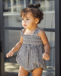 Julia Romper || Black Check