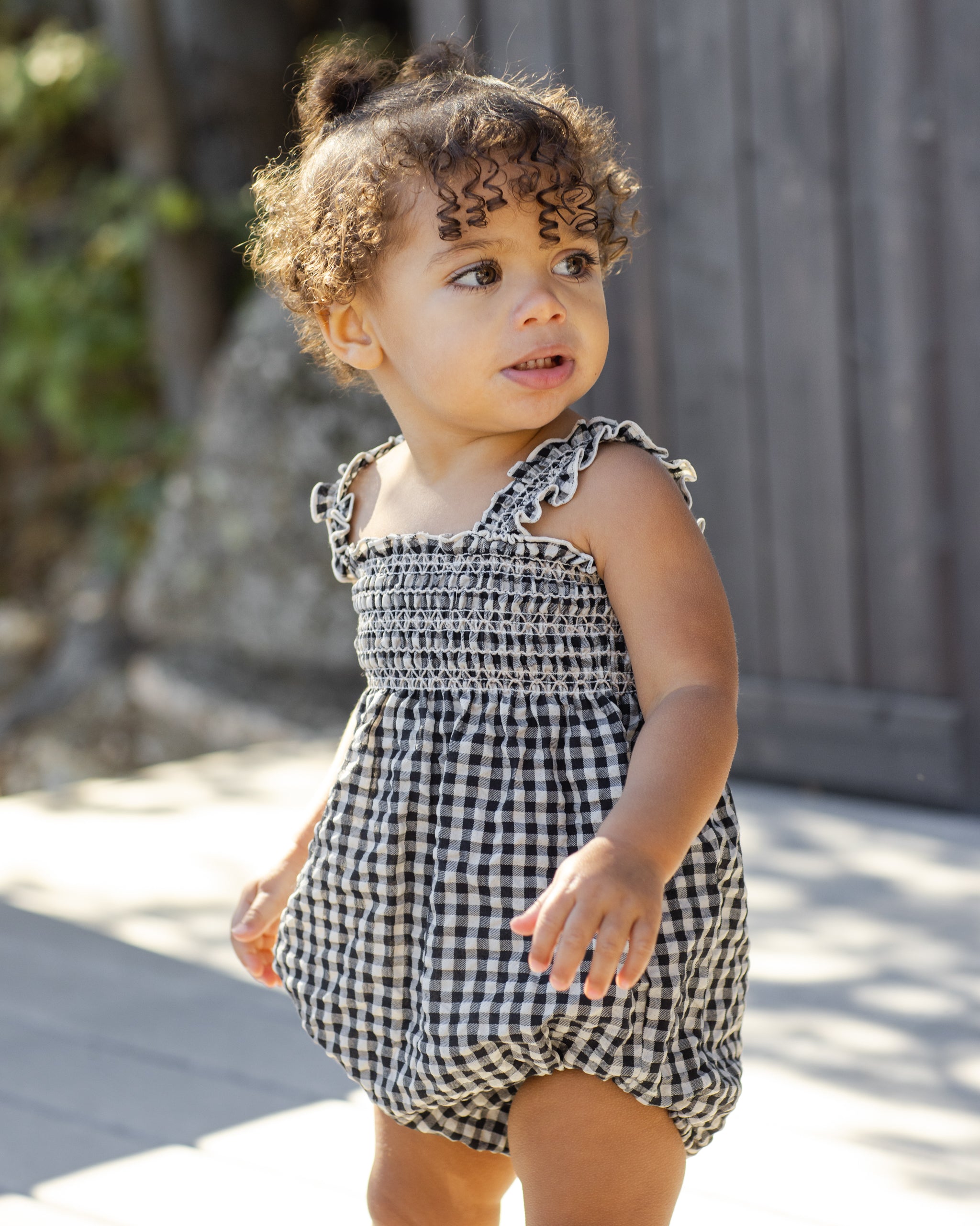 Julia Romper || Black Check