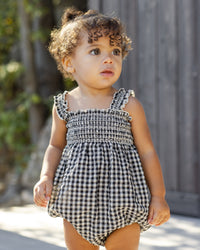 Julia Romper || Black Check