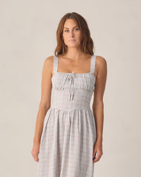 Primrose Maxi Dress | Light Blue Plaid