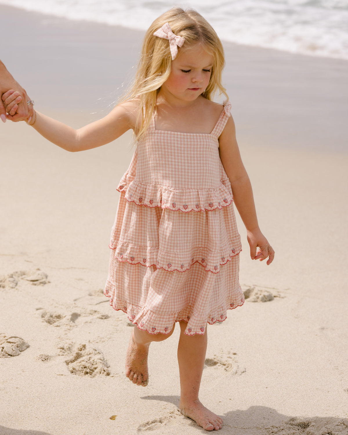 Ruffled Swing Dress || Petal Gingham