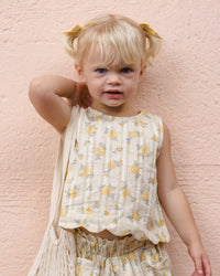 Lenny Top || Lemon Ditsy Flower