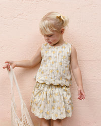Lenny Skirt || Lemon Ditsy Flower