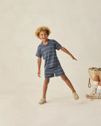 Chandler Knit Short || Navy Stripe