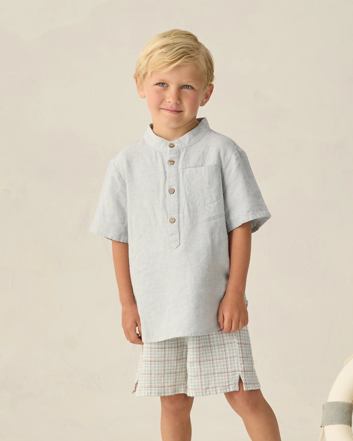 Perry Short || Light Blue Plaid