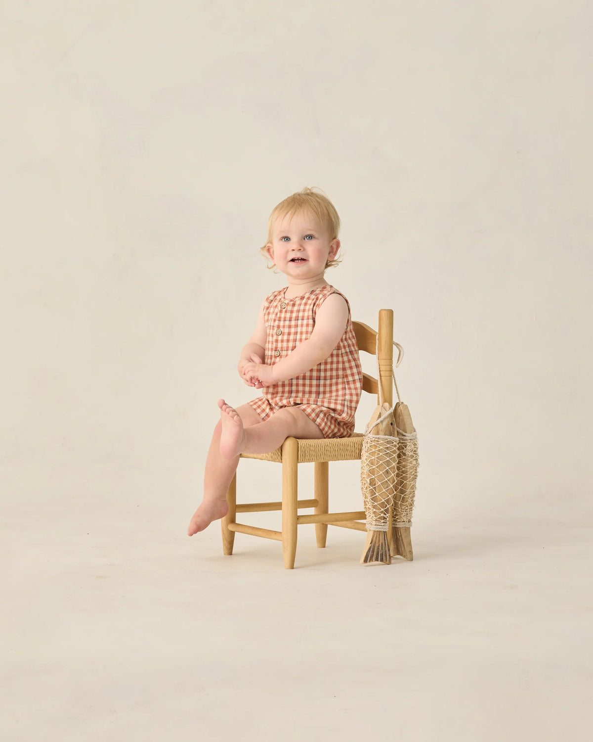 Mavrick Romper || Poppy Gingham