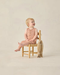 Mavrick Romper || Poppy Gingham