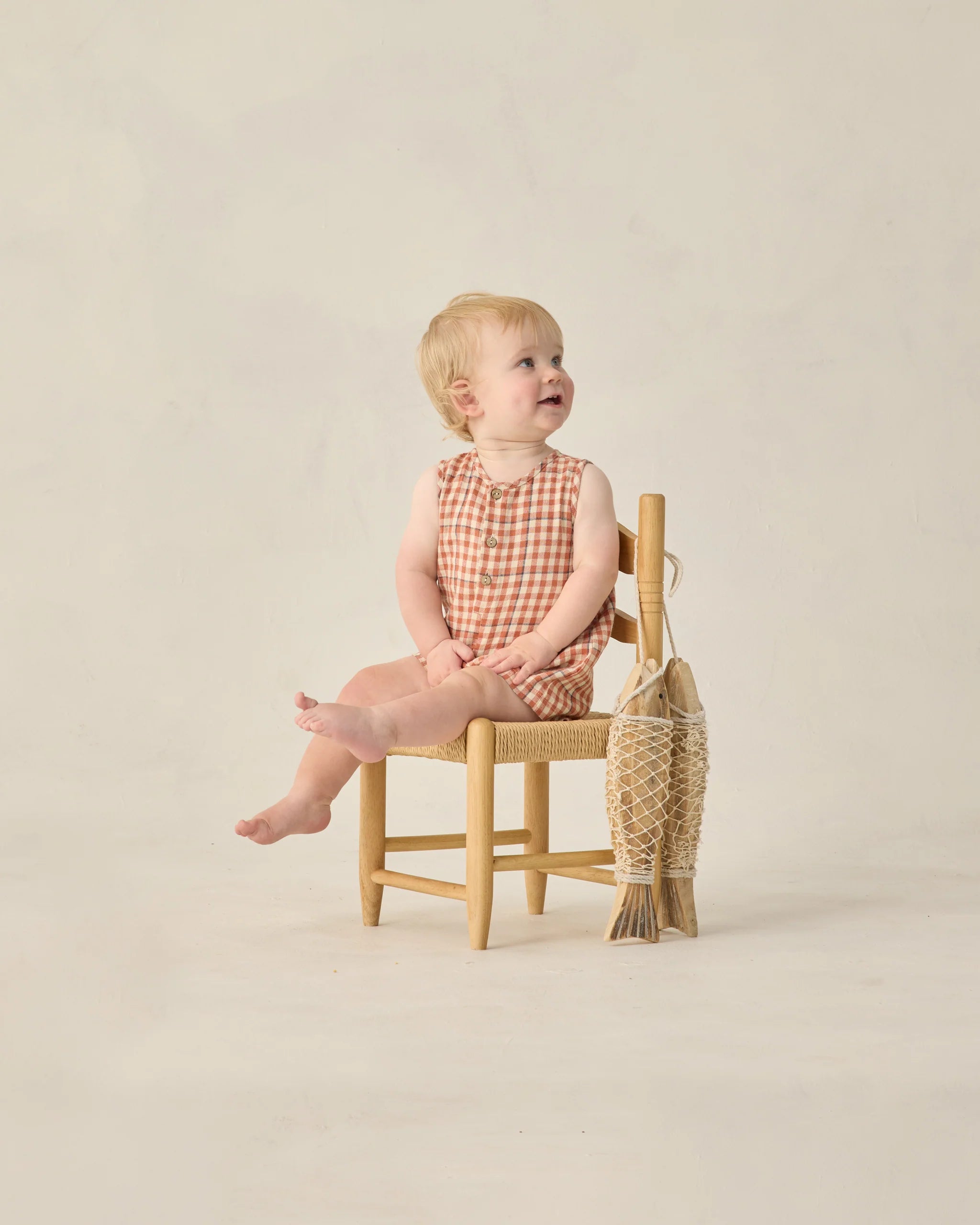 Mavrick Romper || Poppy Gingham