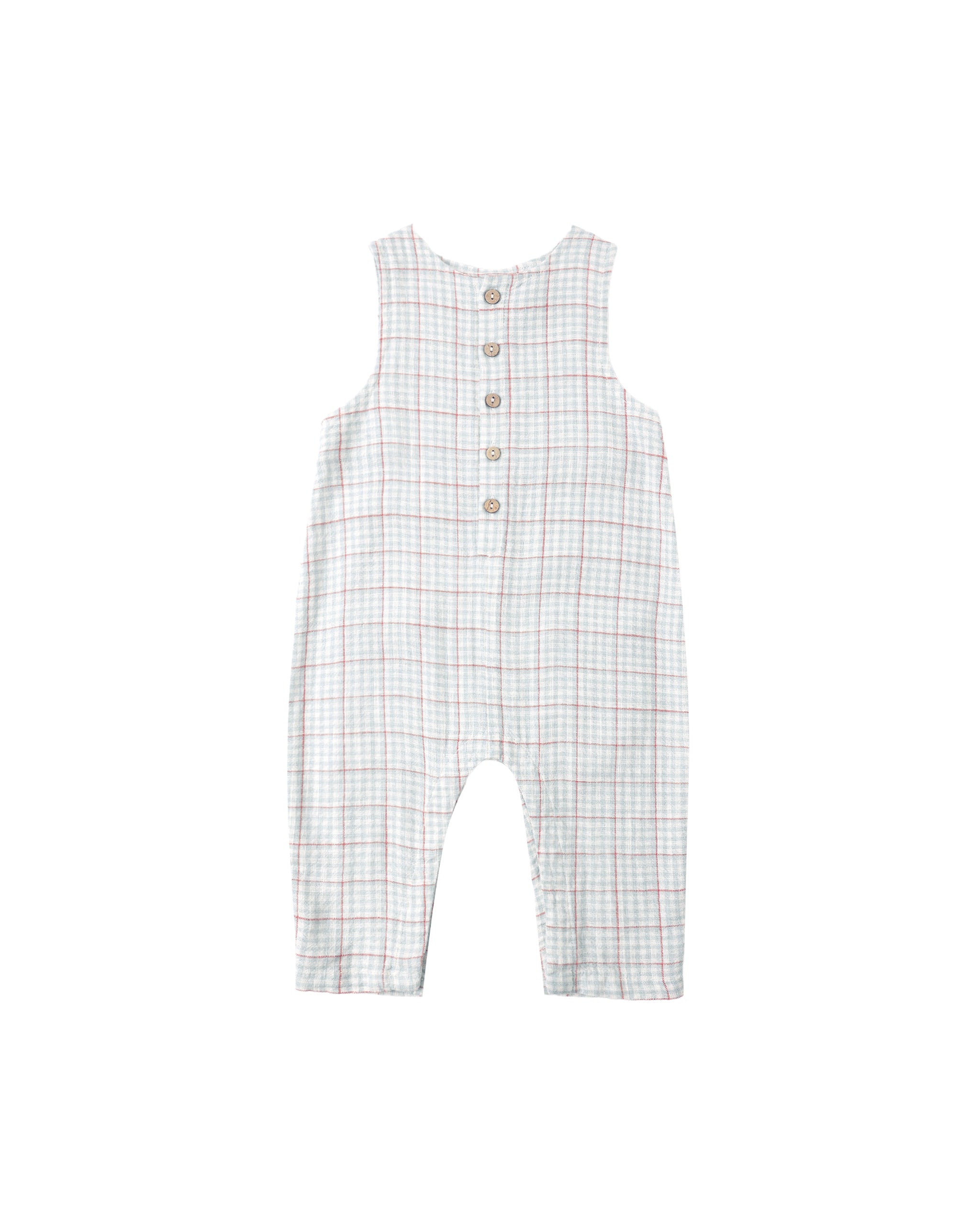 Button Jumpsuit || Light Blue Stripe