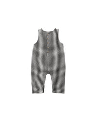 Button Jumpsuit || Black Check