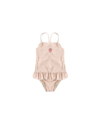 Tori Skirted One-Piece || Petal Gingham
