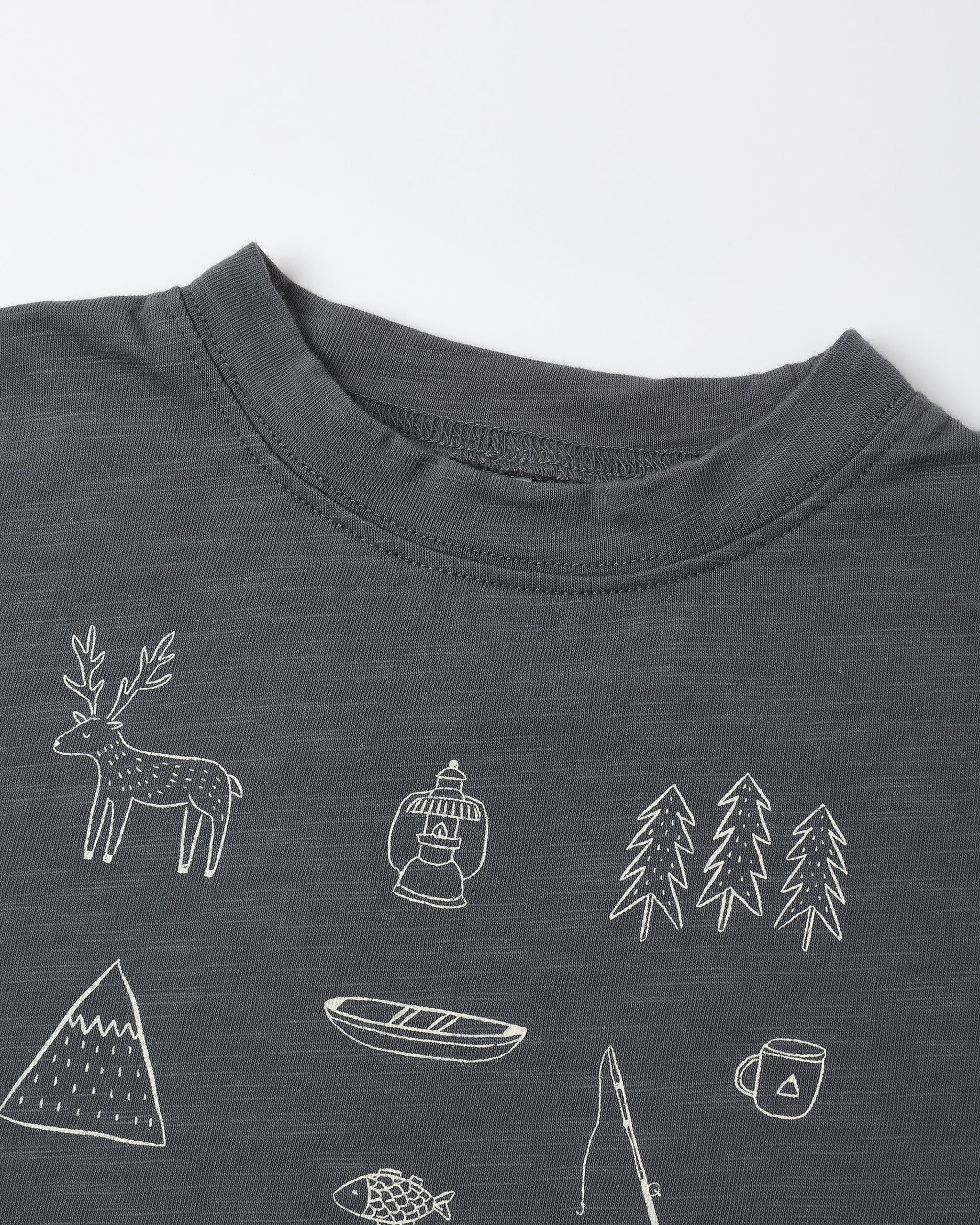 Raw Edge Tee Let's Go Camping
