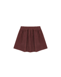 Button Front Mini Skirt || Burgundy