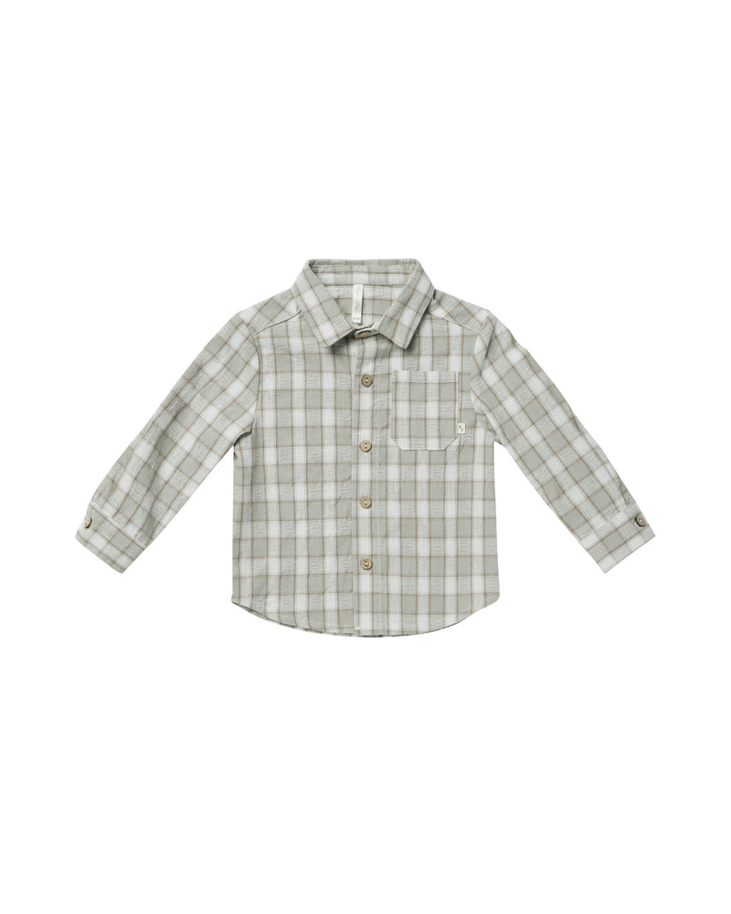 Collared Shirt | Pewter Plaid