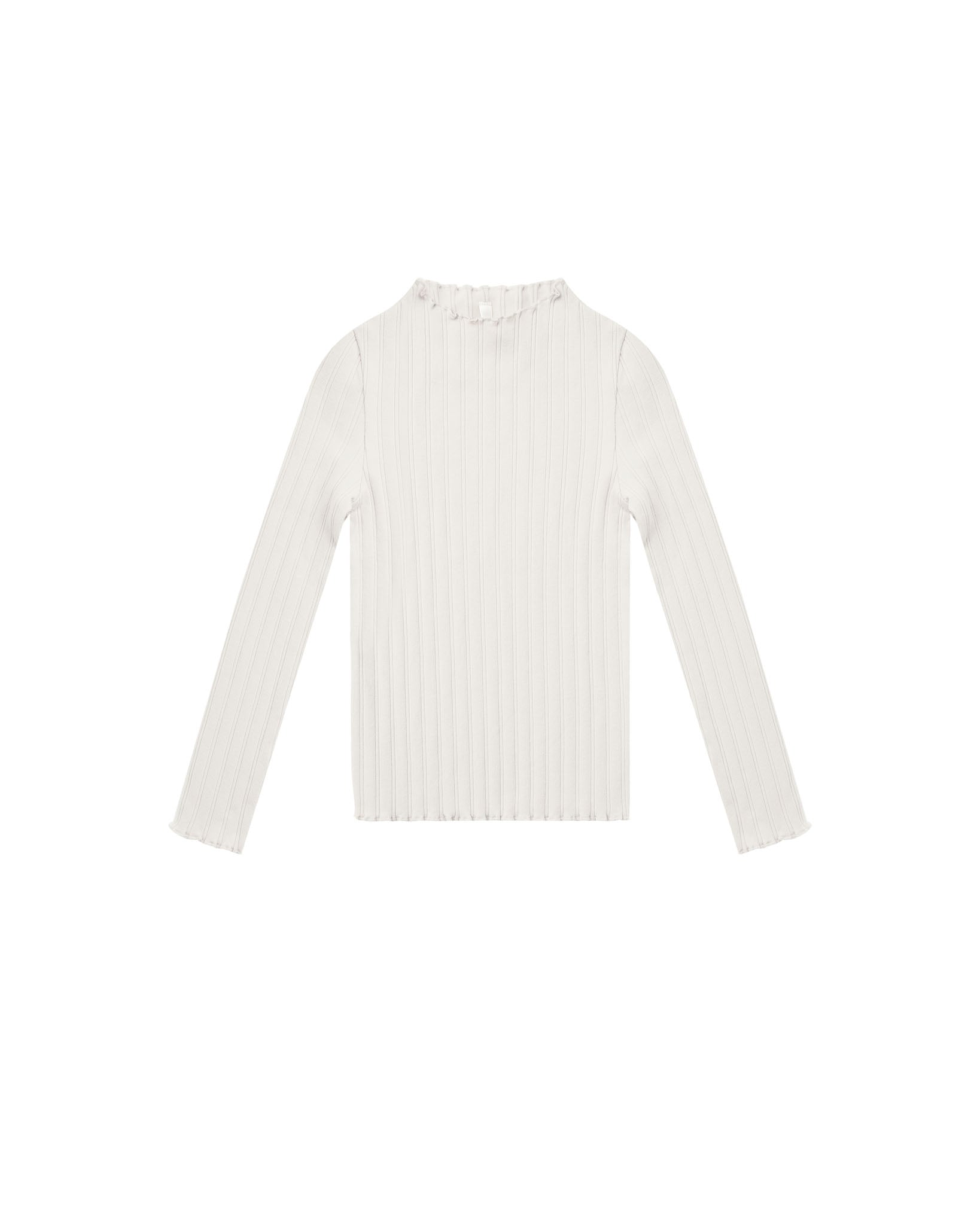 Ribbed Long Sleeve Tee | Ivory