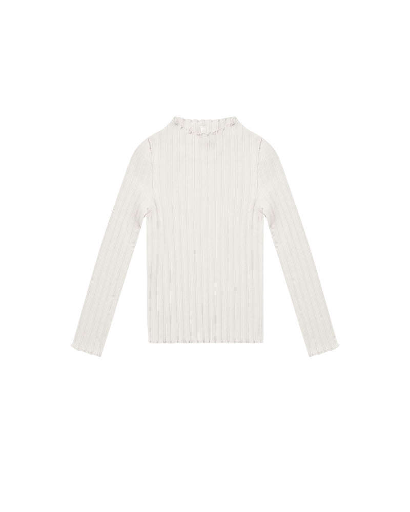 Ribbed Long Sleeve Tee | Ivory