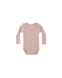 Ruffle Collar Bodysuit Rosewood