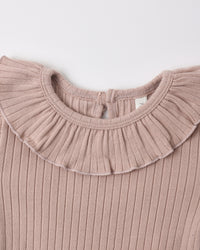 Ruffle Collar Bodysuit Rosewood