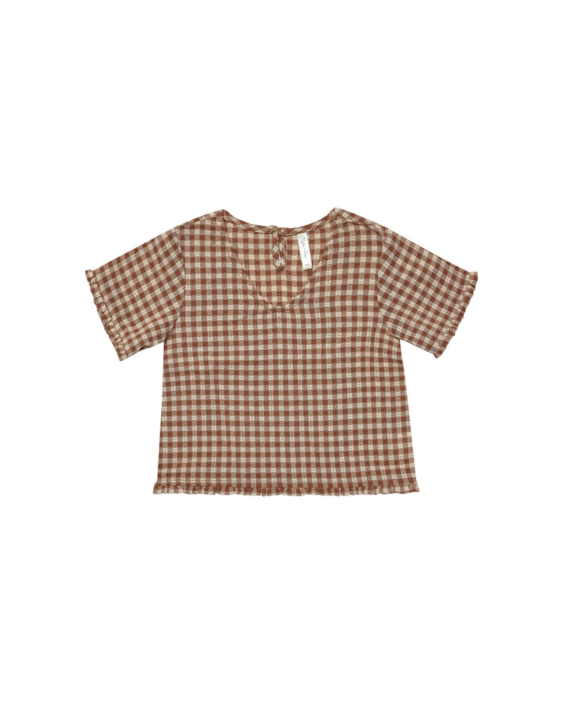 Rory Top | Brown Gingham