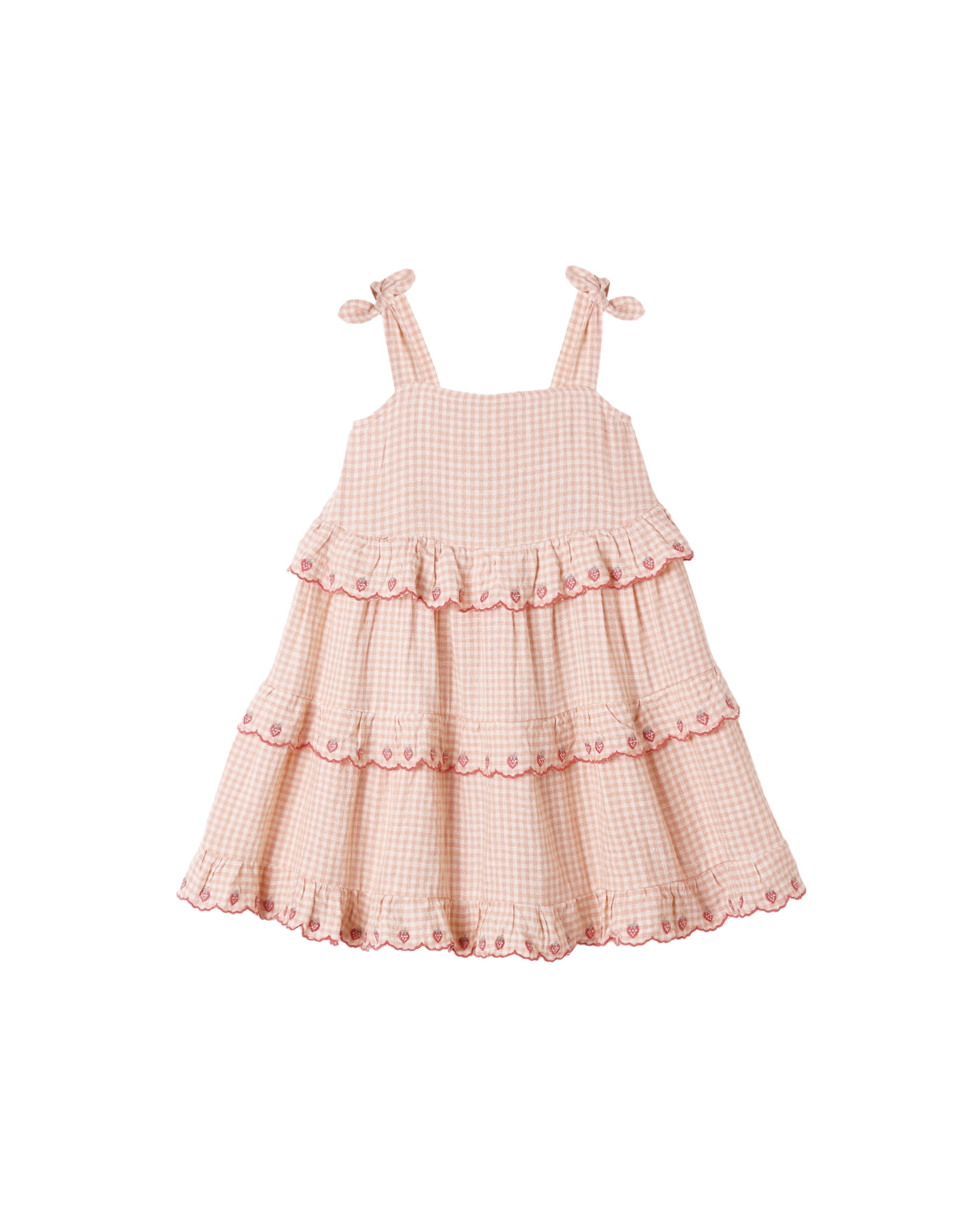 Ruffled Swing Dress || Petal Gingham
