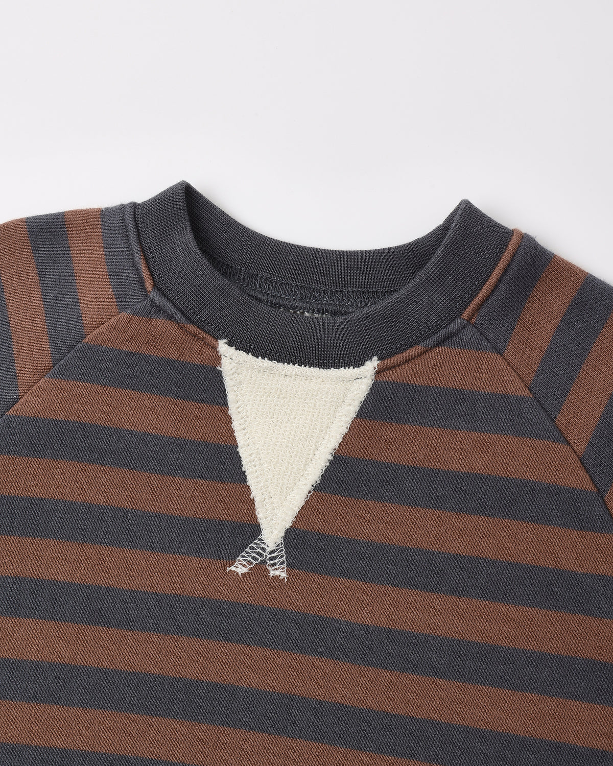 Crew Neck Romper Mulberry Stripe