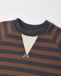 Crew Neck Romper Mulberry Stripe