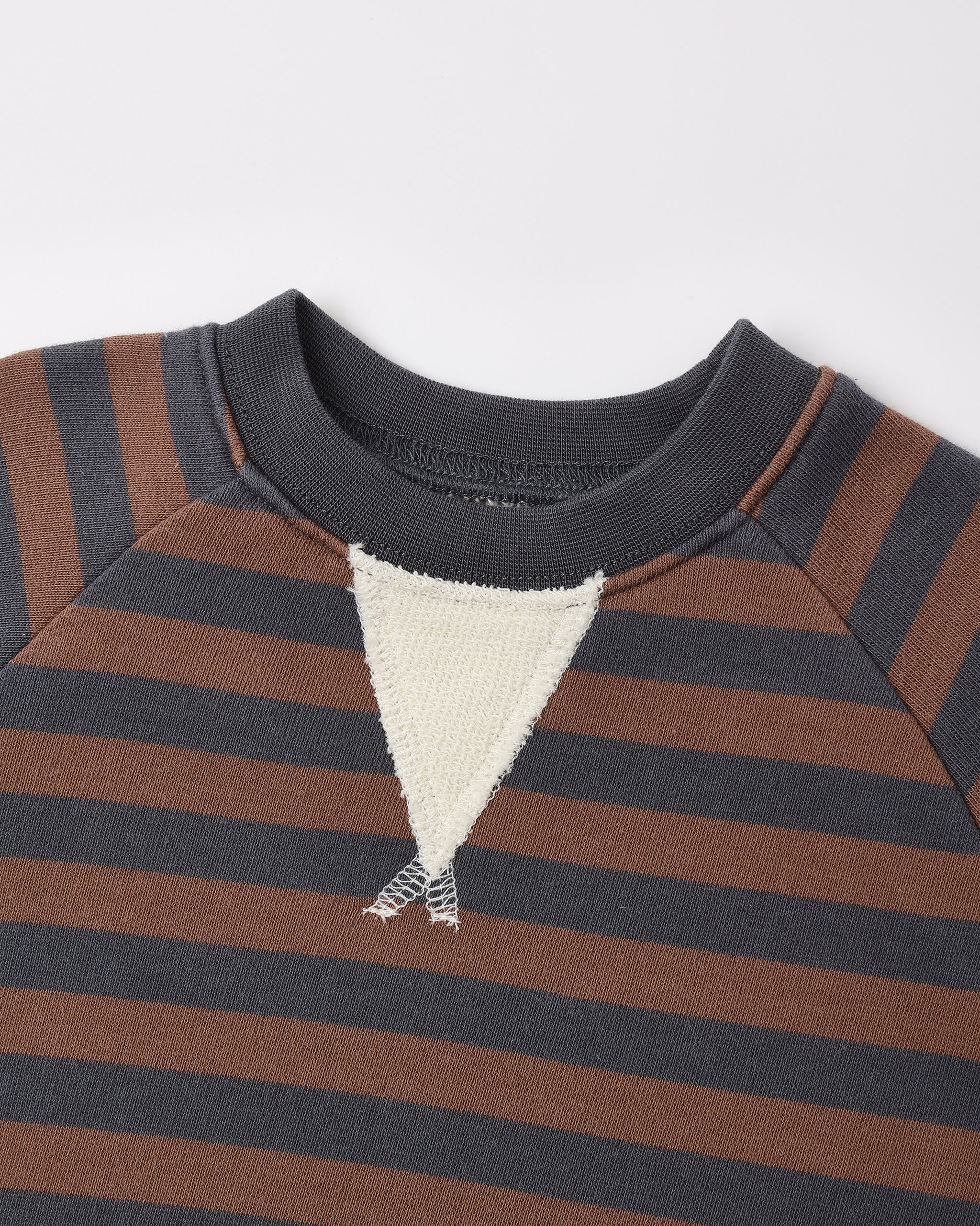 Crew Neck Romper Mulberry Stripe