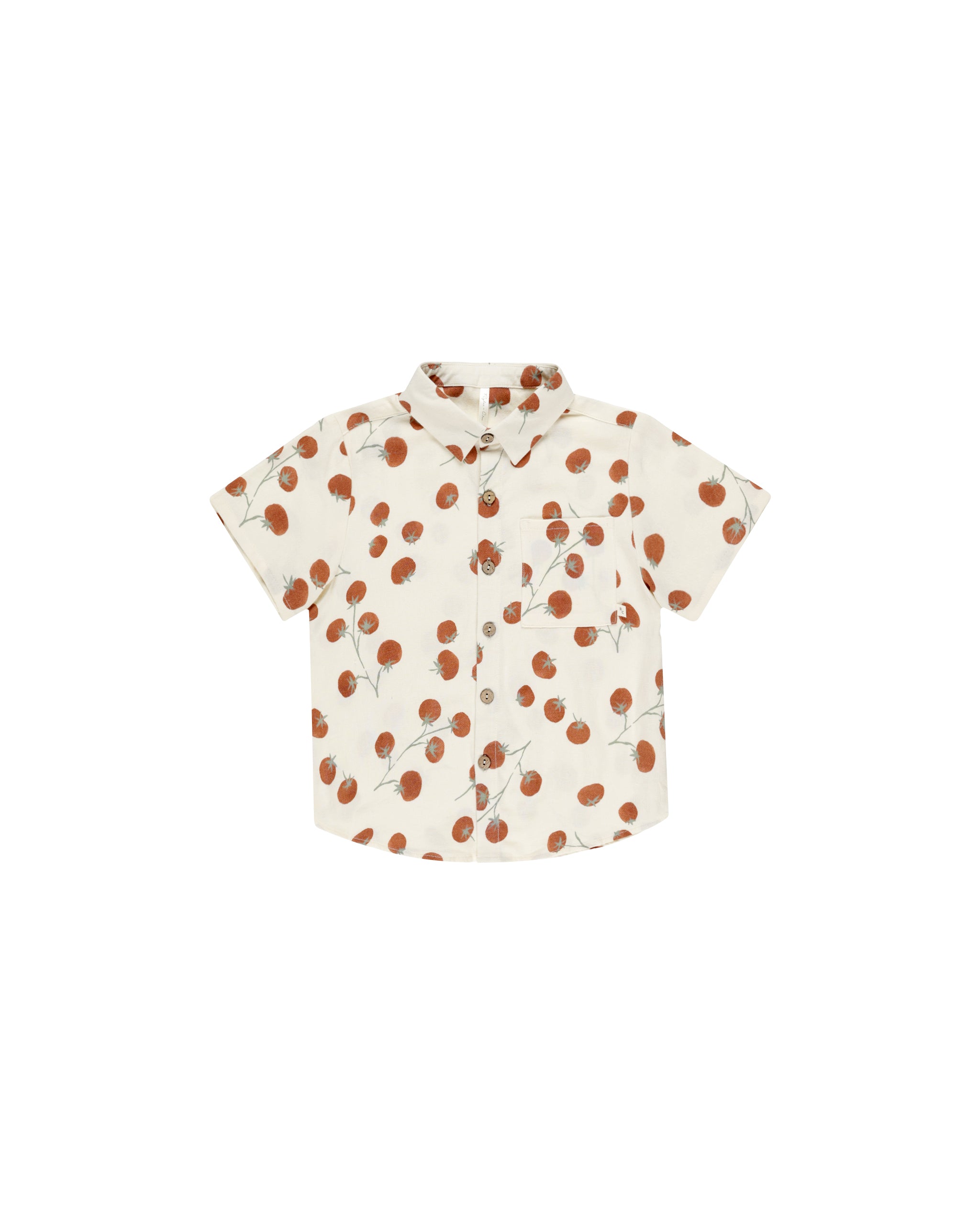 Collared Short Sleeve Shirt || Tomatoes
