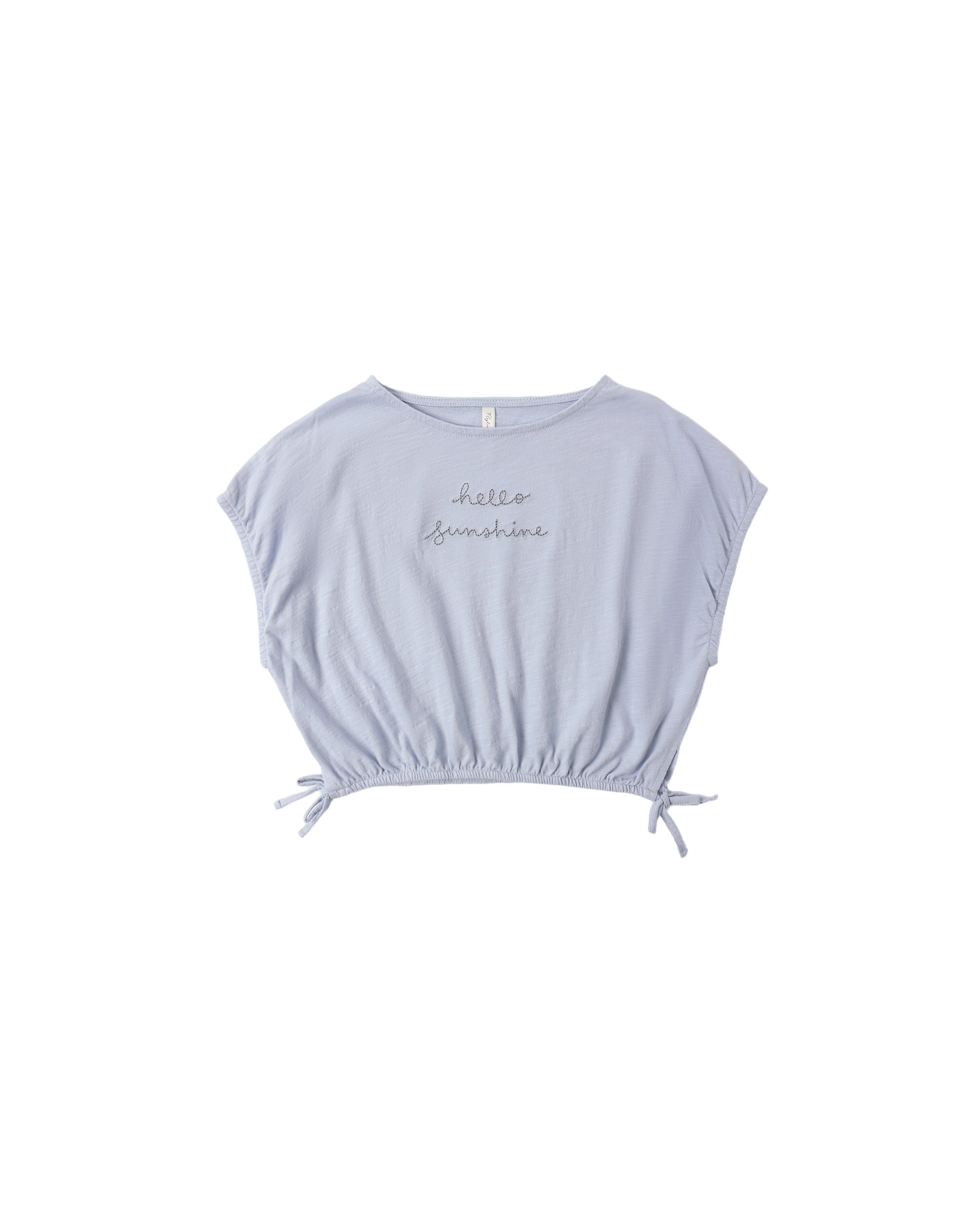 Cropped Cinch Tee || Hello Sunshine