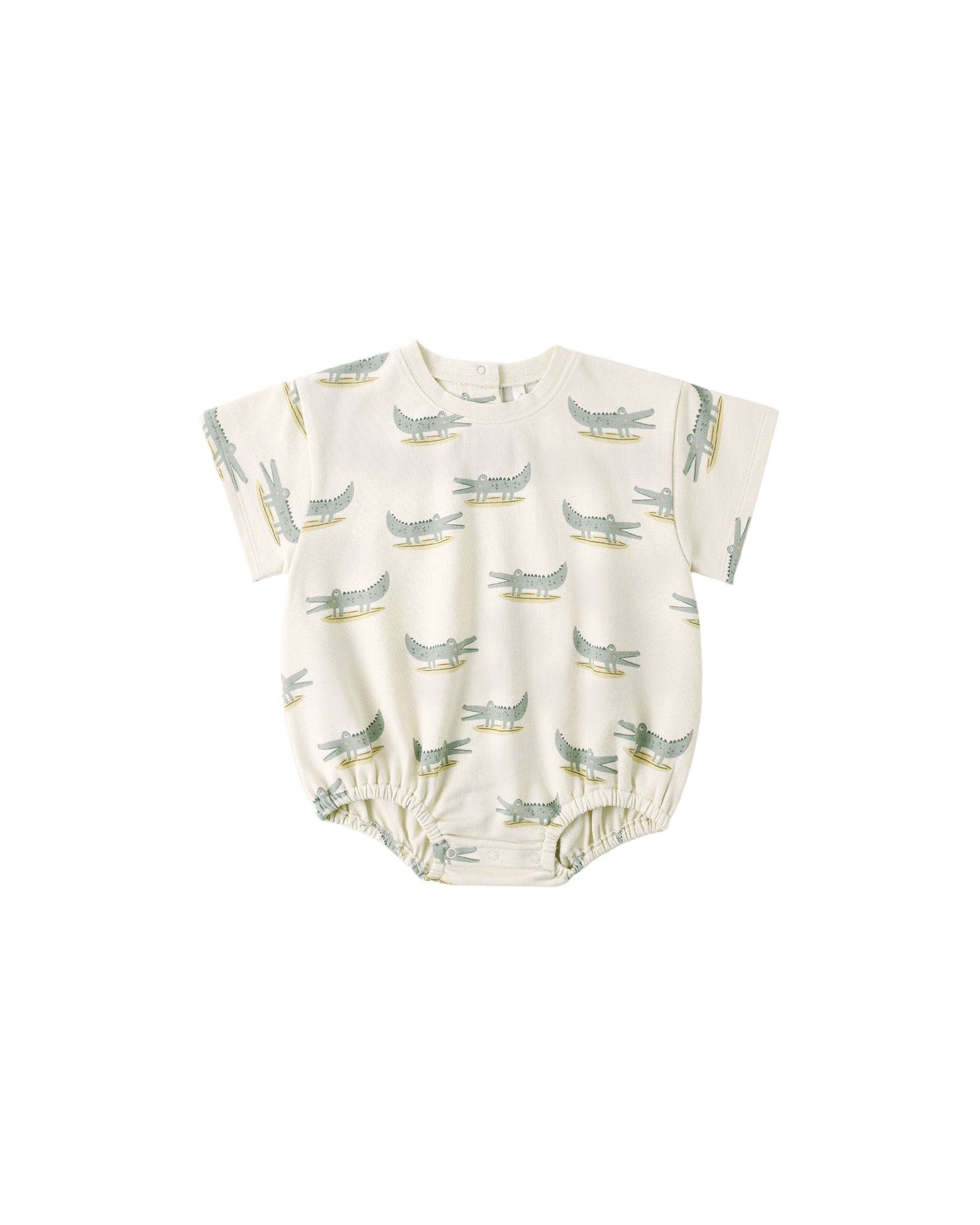 Relaxed Bubble Romper || Alligators