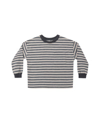 Relaxed Long Sleeve Tee Blue Stripe