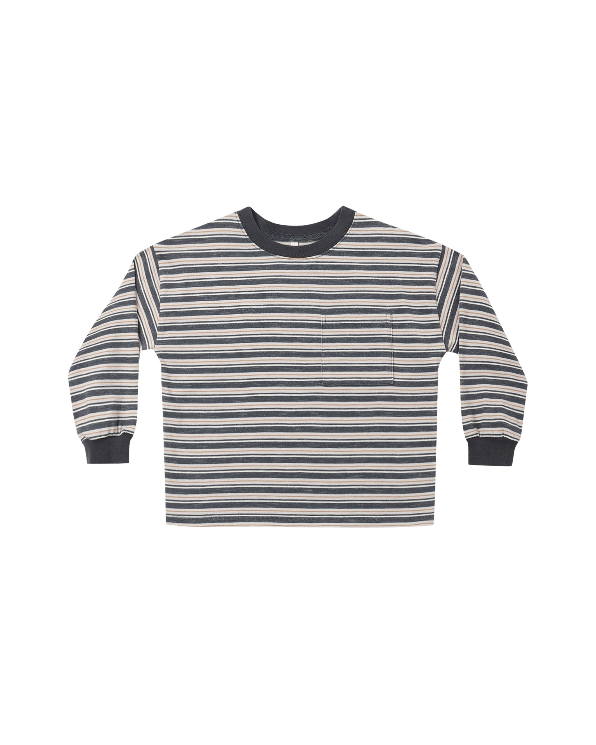 Relaxed Long Sleeve Tee Blue Stripe