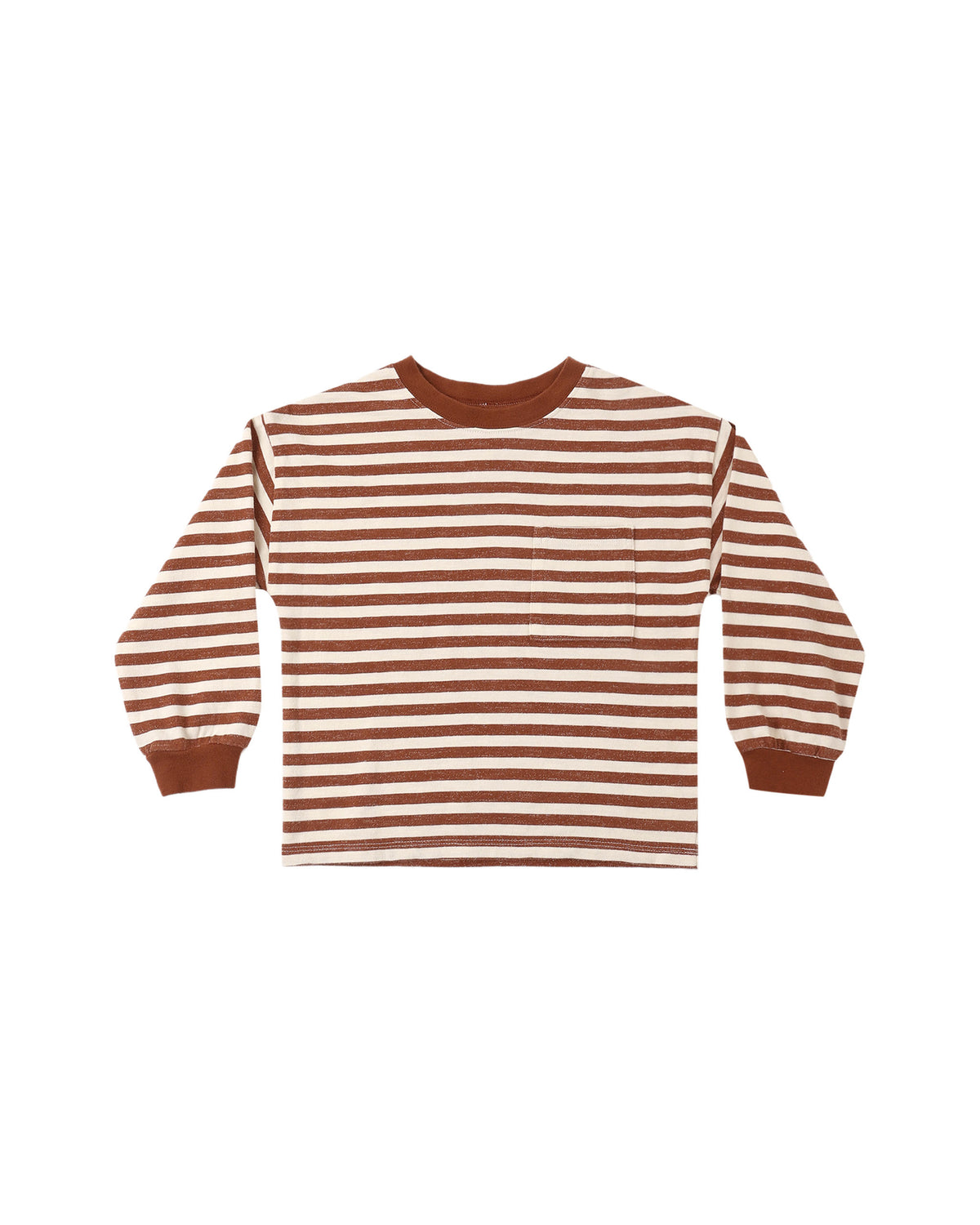 Relaxed Long Sleeve Tee Brick Stripe