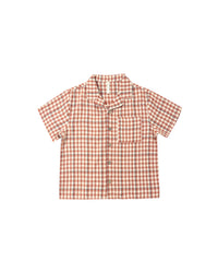 Lapel Collar Shirt || Poppy Gingham