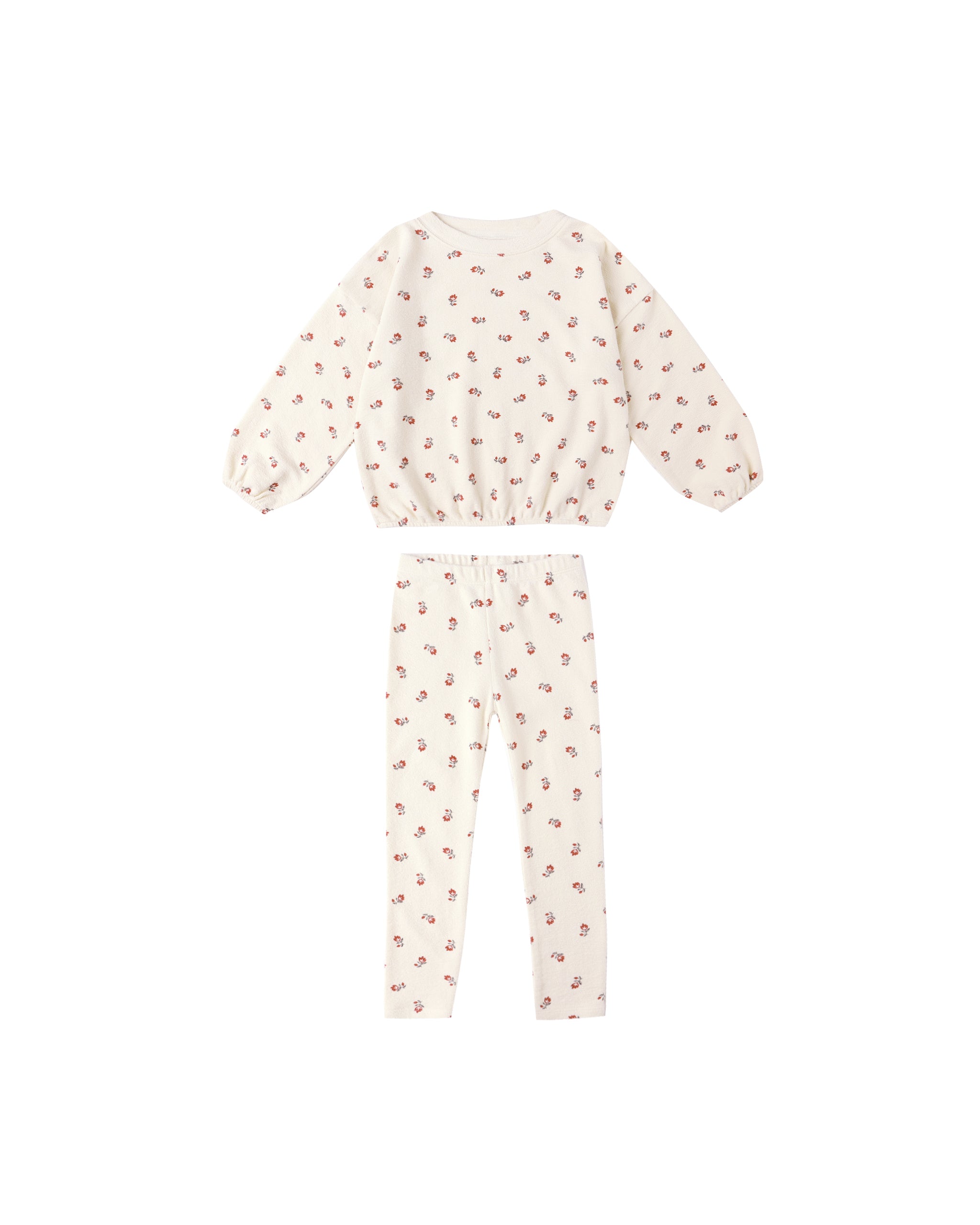 Spongey Knit Set || Ruby Ditsy