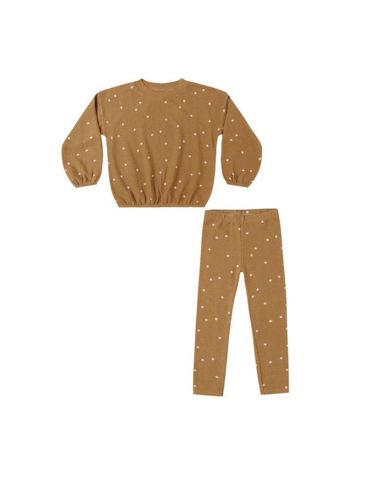 Spongey Knit Set || Golden Stars