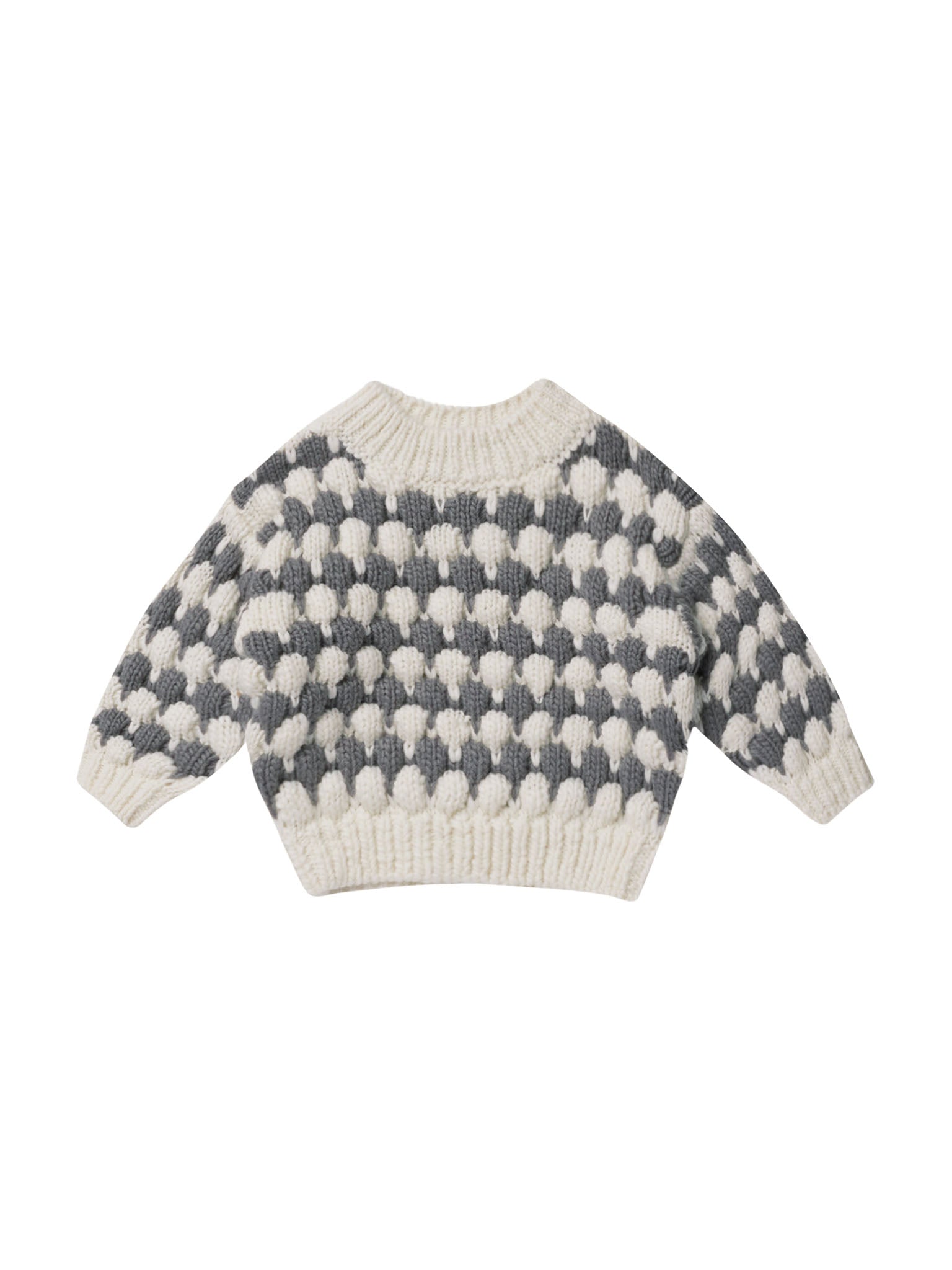 Relaxed knit sweater -slate stripe