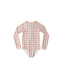 Delphine Rashguard One-Piece || Cherry Check